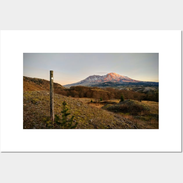 Mt St Helens Trail Marker Wall Art by Rebekah Slick